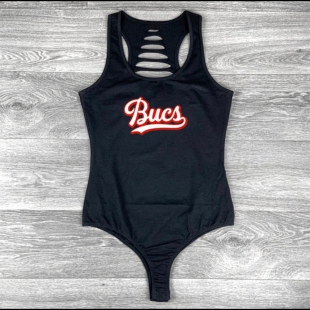 Black Tampa Bay Buccaneers Bodysuit, Buccaneers, Bucs, Women's Tampa Bay Pride